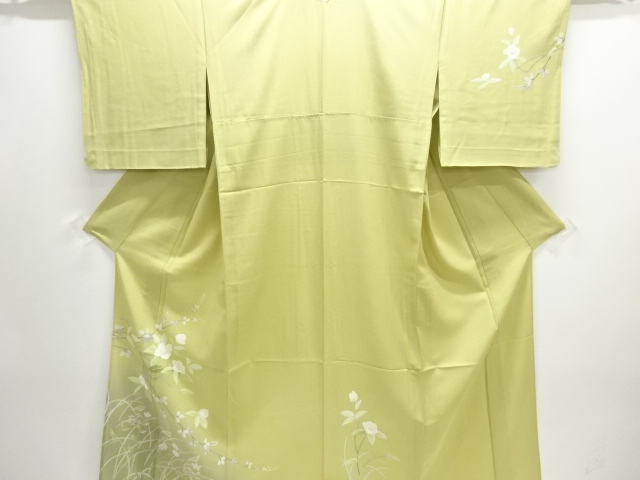 ゆ*さ様 LULU88 着物 付け下げ 袷 百貫石峰 黄色 花 振袖 長襦袢 セット 千總 高島屋 扱い 重ね衿付き 黄色 花古典